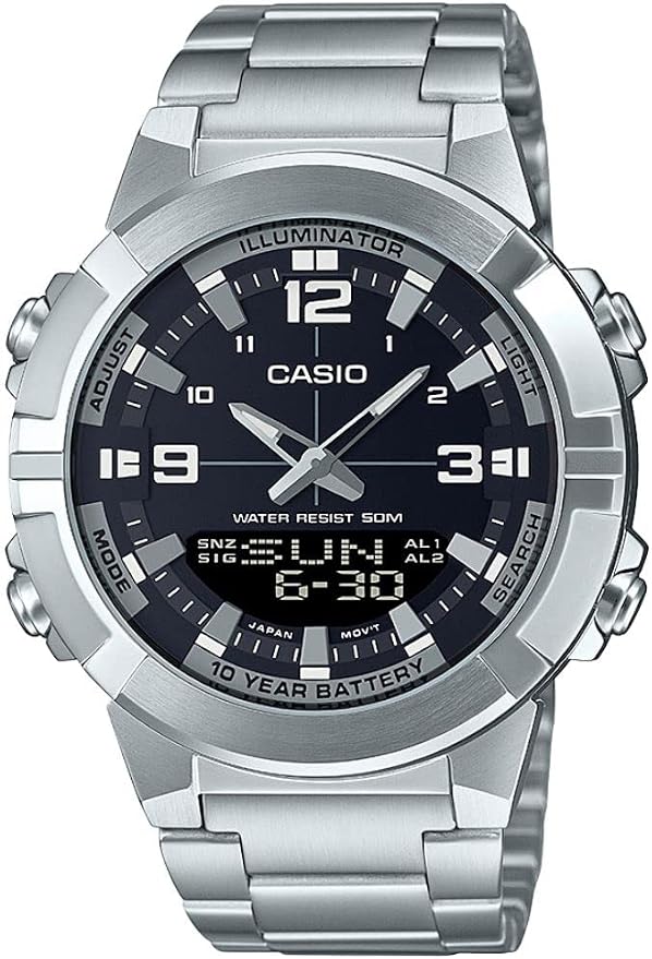 Amazon | カシオ腕時計, シルバー, Mens Watch, ブレスレット | 腕時計
